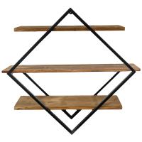 Подставка ЛОФТ настенная РОМБ 51-04 черная 71*23*71см РЗДИ