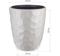 Кашпо МОЗАИКА 39см кремовый 9/19,5л М3409 Кашпо МОЗАИКА 39см кремовый 9/19,5л М3409