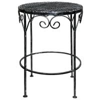 Столик садовый декор ПРОВАНС черный с патиной №3 РЗДИ Столик садовый декор ПРОВАНС черный с патиной №3 РЗДИ