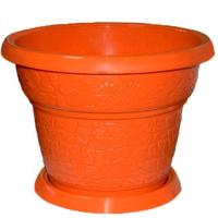 Цветочный горшок №0 0,75л терракотовый с поддоном