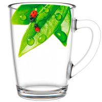 Кружка Живая природа Зеленый лист 300мл 334-Д /12шт/ДК Кружка Живая природа Зеленый лист 300мл 334-Д /12шт/ДК