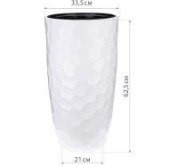 Кашпо МОЗАИКА 63см белый 9/42л М3410 Кашпо МОЗАИКА 63см белый 9/42л М3410