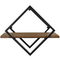 Подставка ЛОФТ настенная РОМБ 51-02 черная 43*23*43см РЗДИ +полка 500*200