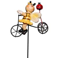 Стикер Пчела на велосипеде 9см (12шт) KXY13A5649