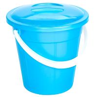 Ведро 3л евро пищевое с крышкой голубой /10шт/Рад