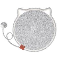 Когтеточка-коврик с хвостом 50см КД-74 светло-серый