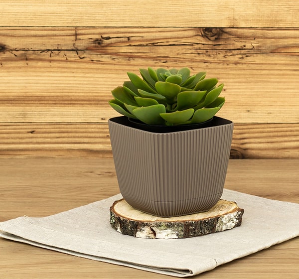 Кашпо ПИКАНТО 0,65л французский серый 11*11см М3208