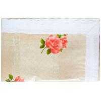 Скатерть 135х110 "Перспектива" с виниловым кружевом шелкография /5120 /Перспектива