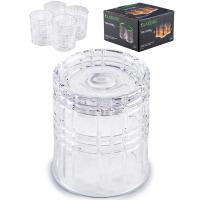 Набор стаканов для виски SPIN N'SWIRL 4шт крутящиеся GL013 Набор стаканов для виски SPIN N'SWIRL 4шт крутящиеся GL013