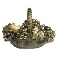 Корзина с виноградом подставка под бутылку (золото) L26,5W20H19 см 713388/I049