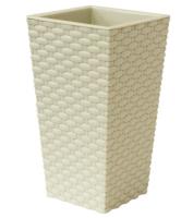 Кашпо Ротанг 138*138*250мм белый М 3085