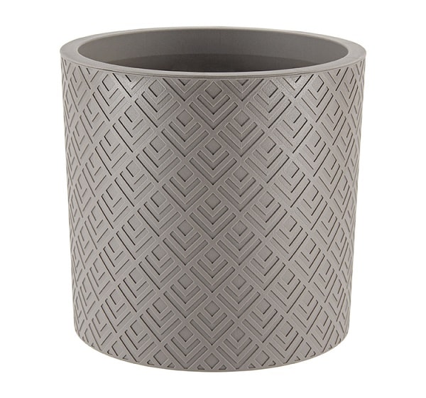 Кашпо ЭТНА D280*270мм 9,5л французский серый с вставкой М3184 /6шт/М-пласт 