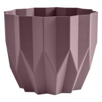 Кашпо Геометрия 5,8л пыльная роза с дренаж. вставкой КШ-5824 /10шт/ПП