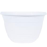 Цветочный горшок Глория 4,2л белый с прикрепленным поддоном