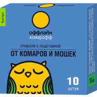 Спирали Комарофф оффлайн Быстро Оффлайн (10спир) 60шт