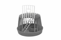 Переноска д/мелких животных пластик (комплект) серый/3564/Дарэлл