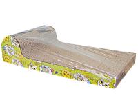 Когтеточка УЮТ гофрокартон площадка с мячиками с мятой 46*23*11см/КГ12/Евро