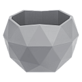 Кашпо Топаз 2,5л серый жемчуг с вставкой КШ-9799 /9шт/ПП 