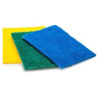 Губка абразивная 100*140мм (3шт) 002931 /160шт/Рыжий кот