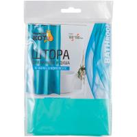 Штора д/ванной зеленая 180*180см /005748/10шт/Рыжий Кот