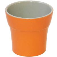 Кашпо Дали 1,2л персиковый с серой вставкой /36шт/ЭД