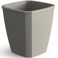Кашпо Лаунж 4л квадрат пыльно-серое с вставкой С372ПСЕР /12шт/Мартика