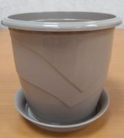 Цветочный горшок Венеция 0,75л фраппе с поддоном