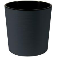 Кашпо Вега 17,2л антрацит с вставкой 30*30см ВГ30-12 Кашпо Вега 17,2л антрацит с вставкой 30*30см ВГ30-12