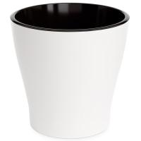 Кашпо Лея 10л белый с вставкой М8862