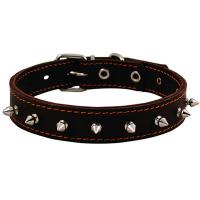 Ошейник кожа 35мм двойной с шипами 50-59см/00035110/Каскад
