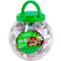 Лакомство для собак Колбаска Petini с телятиной/пл.банка 2л