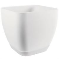 Кашпо 4,85л белый с под. (пласт+слюда) 102/20-1 /8шт/Mehrni Кашпо 4,85л белый с под. (пласт+слюда) 102/20-1 /8шт/Mehrni