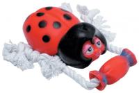 Игрушка с Аппорт веревочный Божья коровка с ручкой д/средних пород/ISJ8015/2755/ЗР