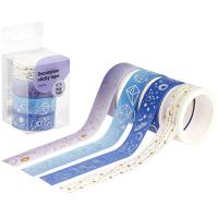 Набор клейких декоративных лент MESHU "Galaxy" 4шт /MS_36905/Рельеф