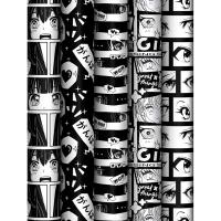 Упаковочная бумага 70*100см "Anime", 80г/м2, глянц.  MESHU/MS_62813/Рельеф