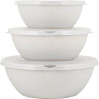 Набор мисок HELSINKI (5л+3л+2л) пепельный жемчуг PT1279 /10шт/ПР Набор мисок HELSINKI (5л+3л+2л) пепельный жемчуг PT1279 /10шт/ПР