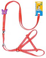 Комплект для собак поводок 0,7*120см+ошейник 22,5*45см нейлон бабочка/ГШ15/Евро