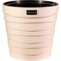 Кашпо Бархан 7,5л кремовый с вставкой КШ-4365 /8шт/ПП