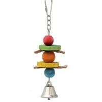Игрушка д/птиц Три шарика с колокольчиком деревянная П5930/ЗР