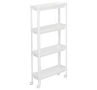 Полка узкая 4 секции белый на колесах М2705 /3шт/М-пласт 