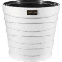 Кашпо Бархан 12л белый с вставкой КШ-0546 /1шт/ПП Кашпо Бархан 12л белый с вставкой КШ-0546 /1шт/ПП