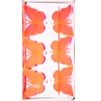 Прищепка Бабочки  (6шт) розовый пластик FH4389/1