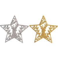 Набор украшений Звездочки (6шт) 10см золото/серебро 005651 /Волшебная страна