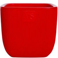 Кашпо Фабио 4,7л красный с дренаж вставкой /8шт/ЭД