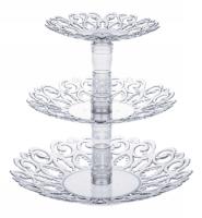 Фруктовница Мелодия 3-х ярусная прозрачный