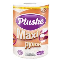 Полотенце бумажное 2 слоя "Plushe Maxi" 1рулон*40м белый с тиснением/18шт/16982/5756