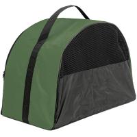 Сумка переноска ЧИП Полукруглая №4 нейлон с сетчатым окном 50*27*35см зеленая/9049зел/Дарэлл