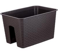 Кашпо на перила РОТАНГ 12л коричневый М3227 Кашпо на перила РОТАНГ 12л коричневый М3227