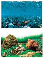 Фон для аквариума Горная река/Зеленое море 30*62см/BACKGROUND 019 Фон для аквариума Горная река/Зеленое море 30*62см/BACKGROUND 019