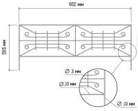 Забор Классик широкий 4,77м комп-т (5секций*55,5*95,5см) /1шт/Л